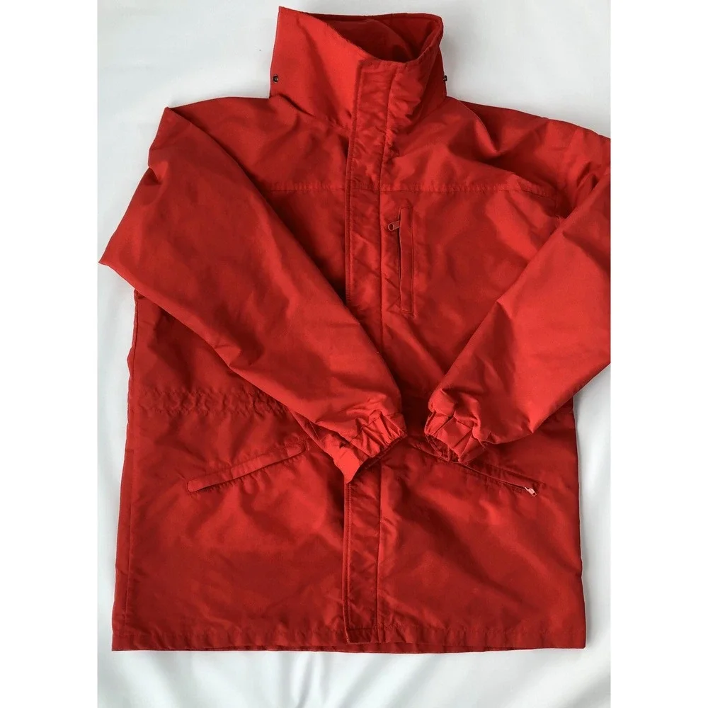 Woolrich Jacket‎ Men Large Teton Red Windbreaker Coat Hood USA Outdoor Gorpcore